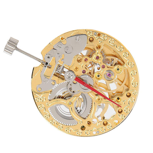 TY2807 gold hollow automatic mechanical watch movement for professional timepiece replacement.