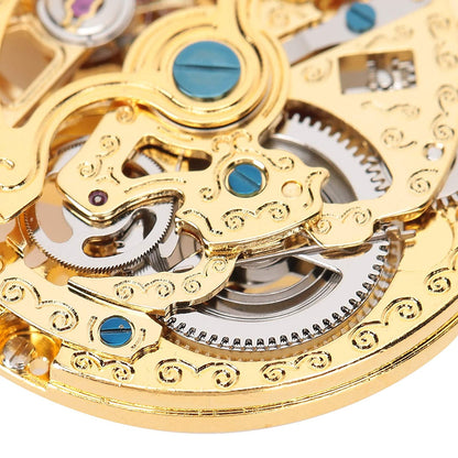 TY2807 gold hollow automatic mechanical watch movement designed for professional watch repair and replacement.
