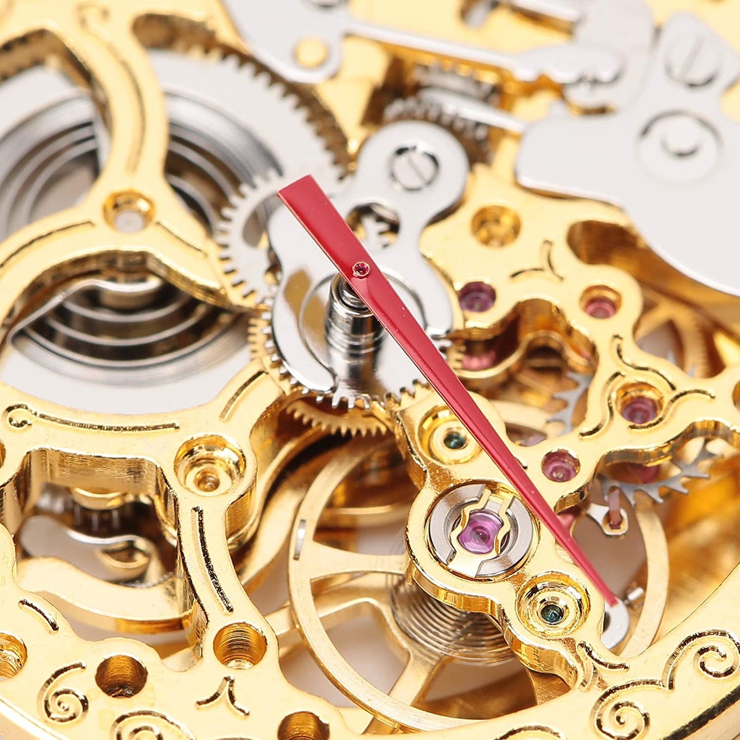 TY2807 gold hollow automatic mechanical watch movement, precise replacement for professional timepieces.