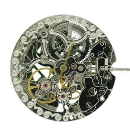 TY2807 skeleton automatic watch movement for T16 replacement, precision mechanical parts by China Made.
