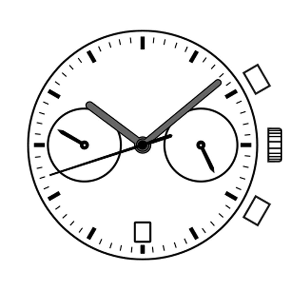 Hattori Epson VD31A quartz watch movement, precise Japan-made mechanism for accurate timekeeping in watch repairs.