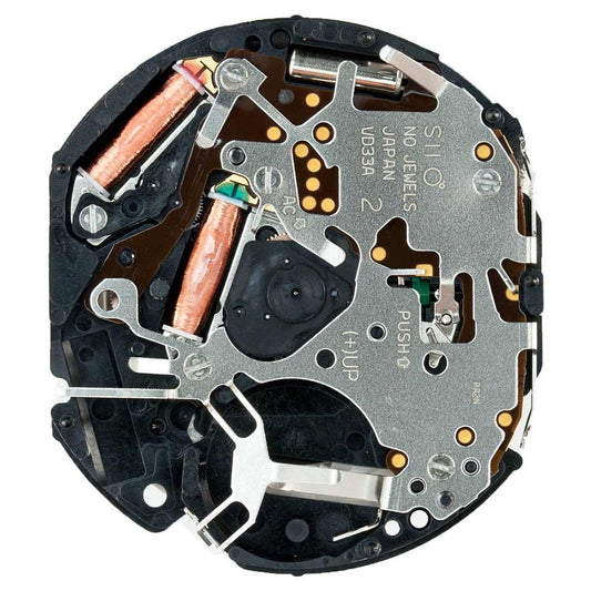 Hattori Epson VD33A quartz watch movement, precision Japanese craftsmanship for watch accessories.