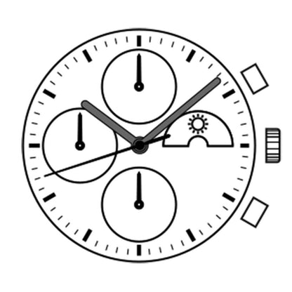 Hattori Epson VD59B quartz watch movement, precise Japan-made mechanism for fast and accurate watch repairs.