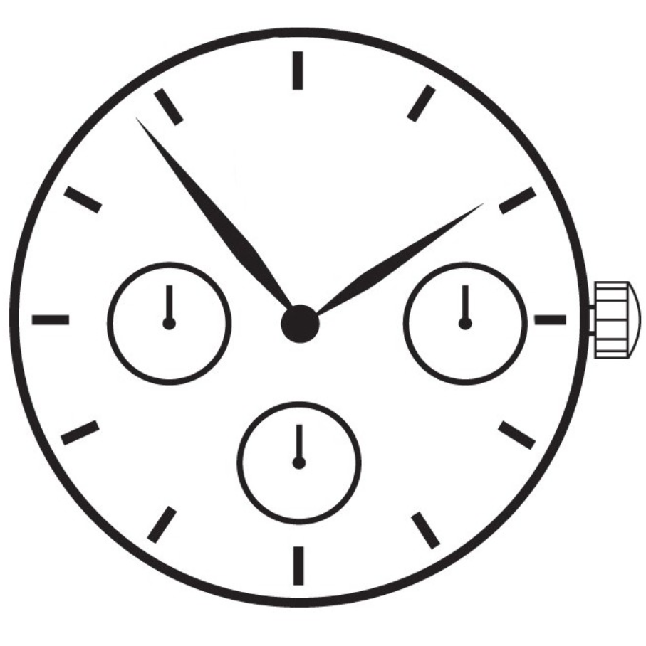 Hattori Epson VD75A quartz watch movement, precise Japanese craftsmanship for watch accessory repairs