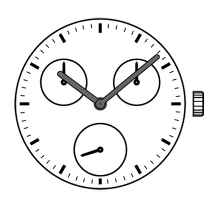 Hattori Epson VD76A quartz watch movement showcasing precision Japanese craftsmanship for accurate timekeeping.