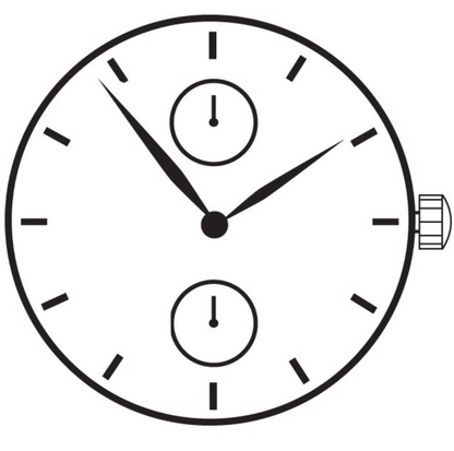Hattori Epson VD77A quartz watch movement, precise Japan-made mechanism for accessory repairs.