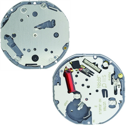 Hattori Epson TMI VD78A quartz watch movement, precision Japan-made mechanism for watch accessory repairs.