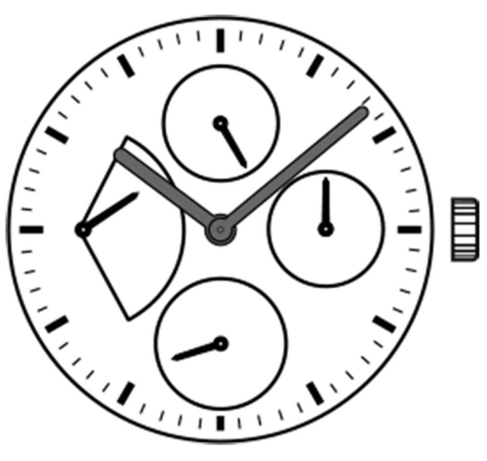 Hattori Epson TMI VD84A quartz watch movement, precision Japanese craftsmanship for watch accessories.