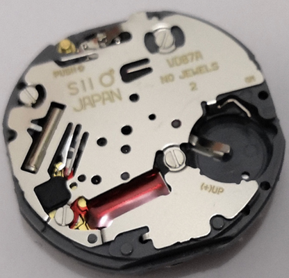Hattori Epson TMI VD87A quartz watch movement, Japan-made precision mechanism for accurate timekeeping.
