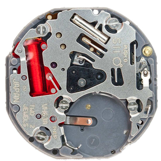 Hattori Epson VH63A quartz watch movement, precise Japan-made mechanism for timekeeping accessories.