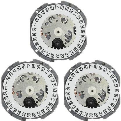 Hattori Epson TMI VJ12B quartz watch movement featuring date display at 3 and 6 o?clock, Japan-made precision part.