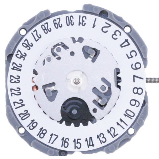 Hattori Epson TMI VJ14 quartz watch movement with date at 3/6, precision Japan-made component