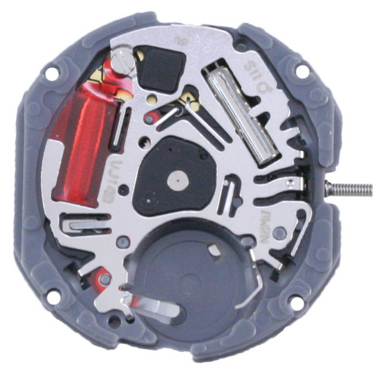 Hattori Epson TMI VJ14 quartz watch movement with date at 3/6, precision Japan-made component
