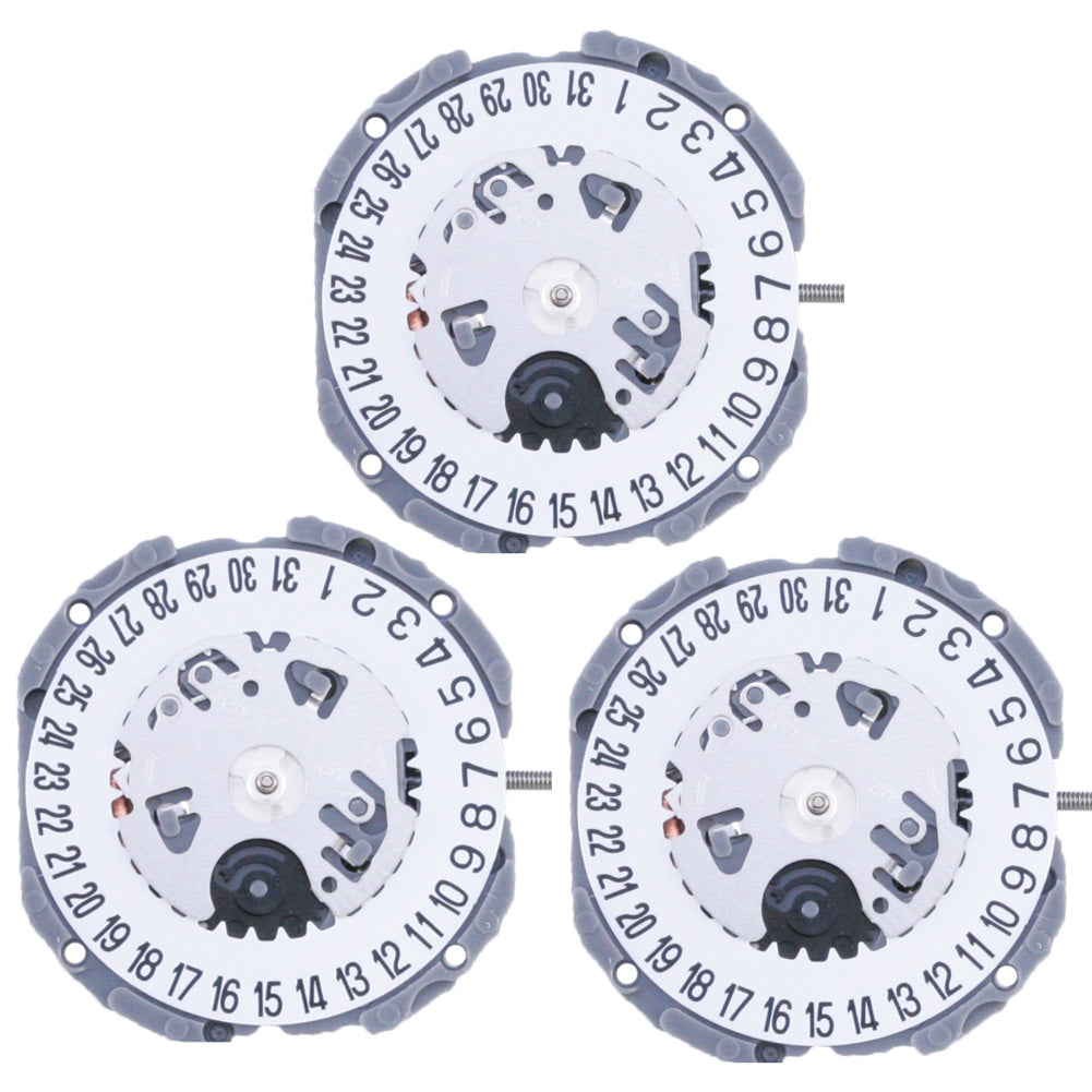 Hattori Epson TMI VJ14 quartz watch movement showing date at 3/6, precision Japan-made component for accessories