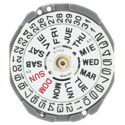 Hattori Epson TMI VJ23B quartz watch movement, precision Japan-made components for repair.