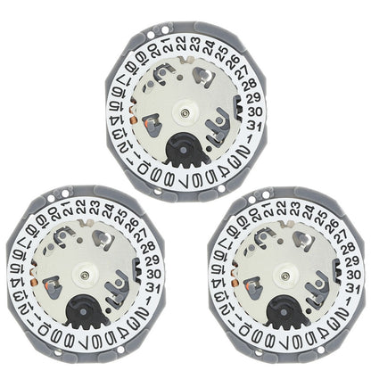 Hattori Epson TMI VJ24B quartz watch movement with date display at 3 o'clock, precision Japanese mechanism.