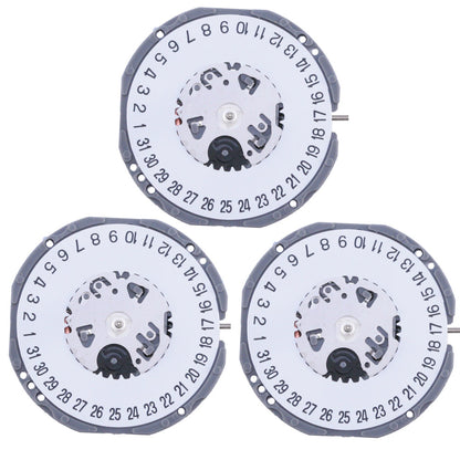 Hattori Epson TMI VJ34B quartz watch movement with dual date windows at 3 and 6, Japan made.