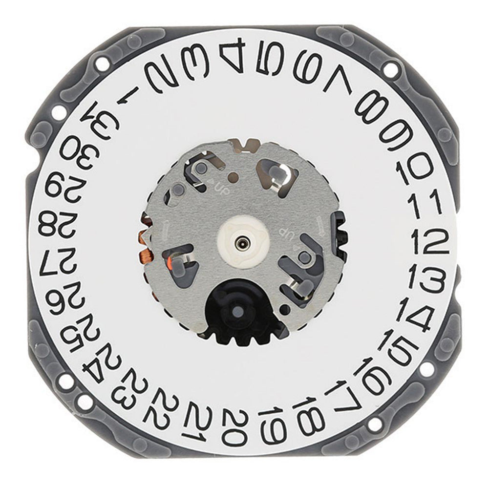 Hattori Epson TMI VJ42 quartz watch movement with date window at 3 and 6, Japan made.