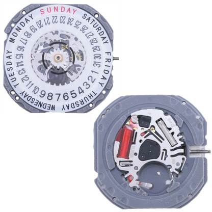 Hattori Epson TMI VJ45 quartz watch movement, precision Japanese craft ensuring accurate timekeeping.