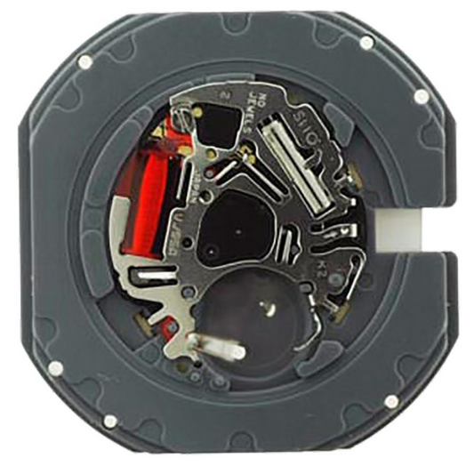 Hattori Epson TMI VJ55B quartz watch movement showing date window at 3 and 6 o?clock, Japan Made.