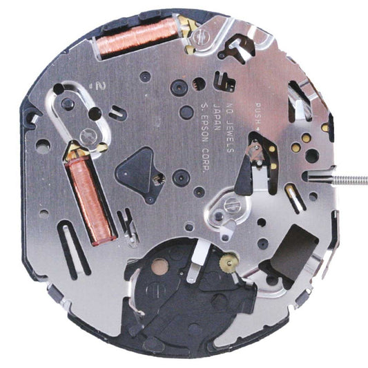 Hattori Epson TMI VR34 quartz watch movement, precision Japanese craftsmanship for accessories.