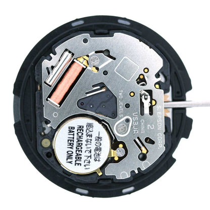 Hattori Epson VS3JA solar quartz watch movement, precision Japan-made component for accessory repair.