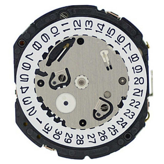 Hattori Epson TMI VS75A quartz watch movement with solar power, made in Japan for reliable timekeeping.