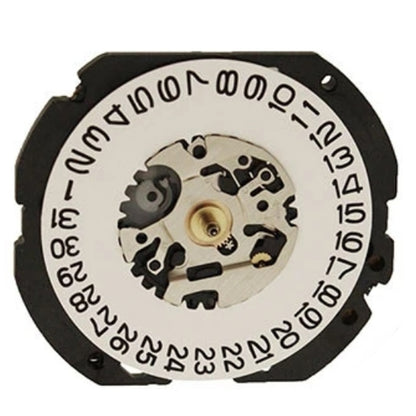 Hattori Epson VS37A solar-powered quartz watch movement, precision Japan-made component.