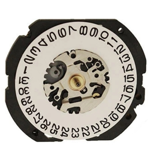 Hattori Epson VS37A solar-powered quartz watch movement, precision Japan-made component.