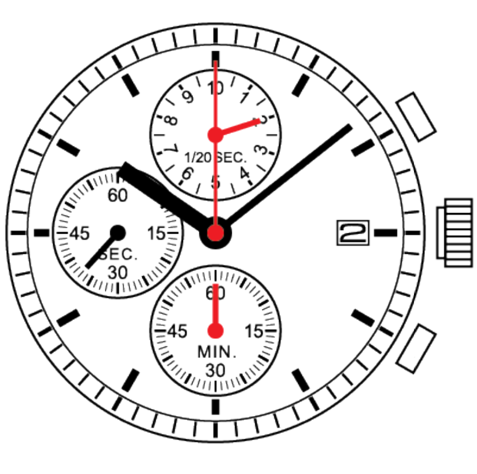 Hattori Epson VS76A solar quartz watch movement with precise Japanese craftsmanship for reliable timekeeping.