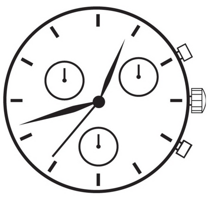 Hattori Epson TMI VX3L quartz watch movement, Japan-made, reliable precision timekeeping for watch accessories.