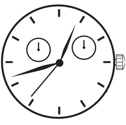 Hattori Epson TMI VX3M quartz watch movement, precise Japan-made mechanism for watch accessories.