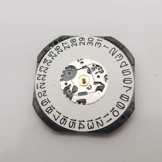 Shiojiri Hattori VX42 Quartz watch movement with day display at 3 and 6 o'clock, brand new.