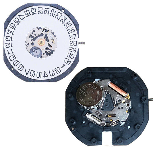 Hattori Epson VX62E quartz watch movement, precision Japan-made mechanism for accurate timekeeping.