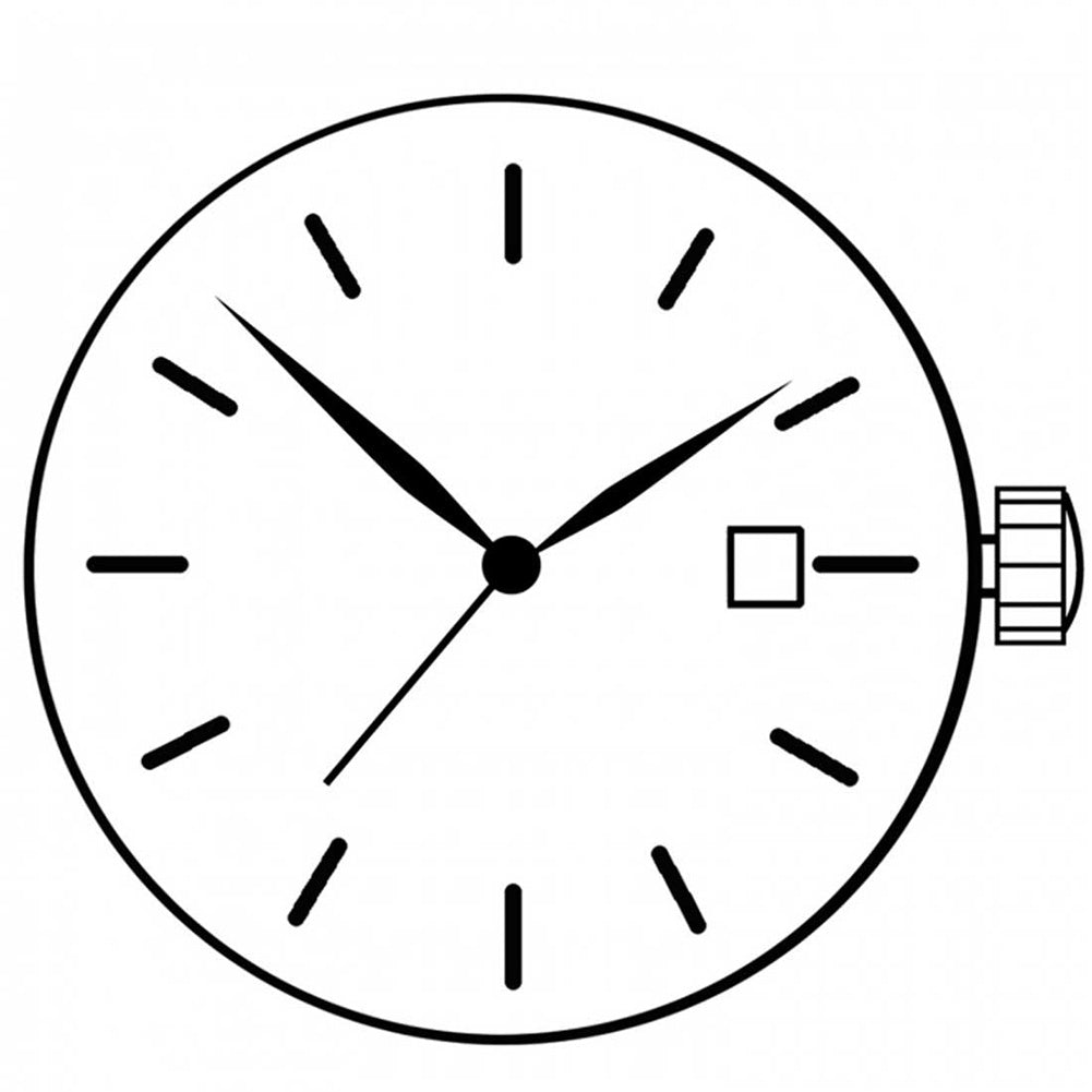 Hattori Epson VX62E quartz watch movement, Japan-made precise mechanism for reliable timekeeping.