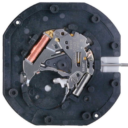 Hattori Epson VX63E quartz watch movement, precision Japan-made component for watch accessories.