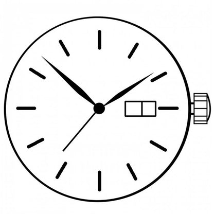Hattori Epson VX63E quartz watch movement, Japan-made precision component for watch repair.