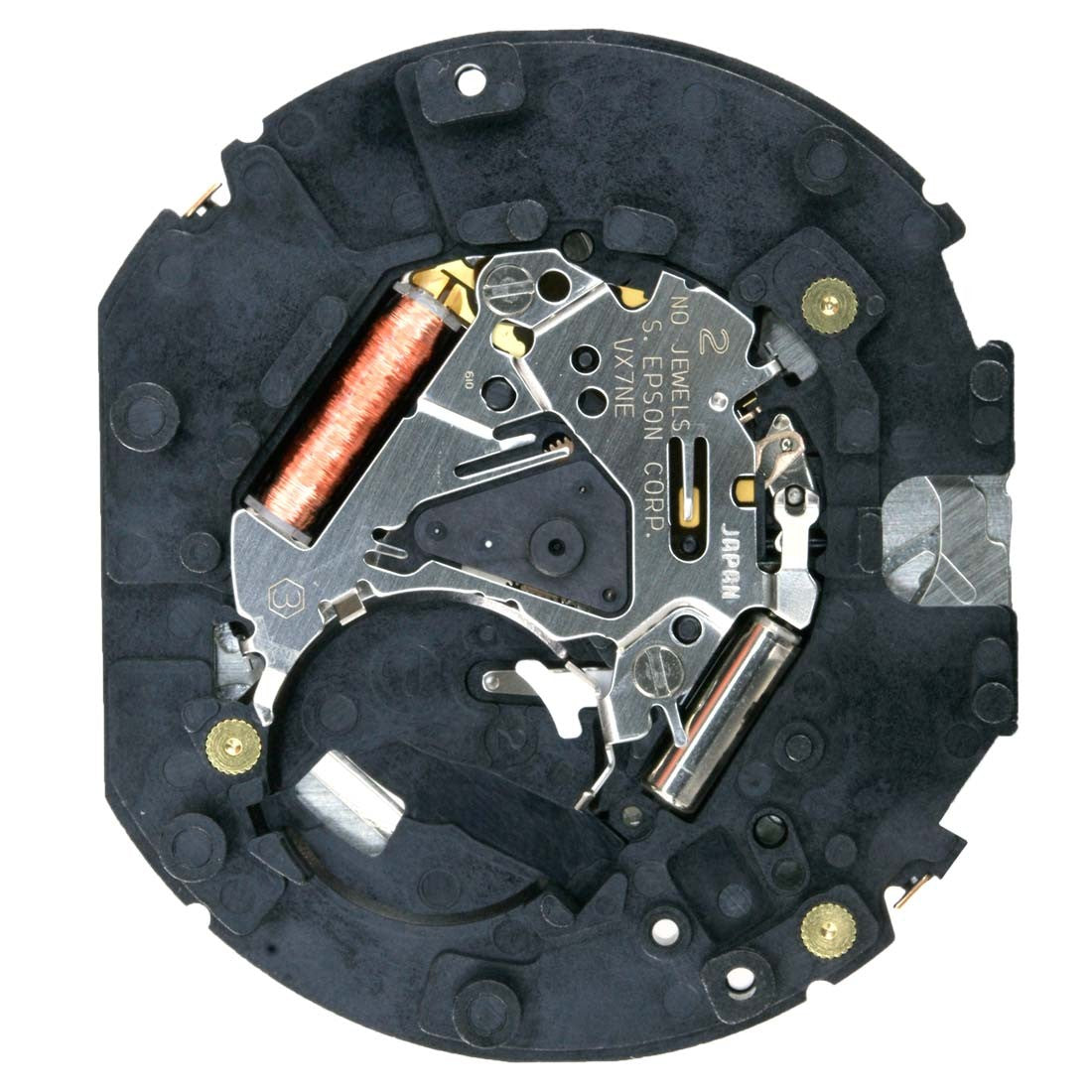 Hattori Epson VX7N quartz watch movement, precision Japanese craftsmanship for watch accessories.
