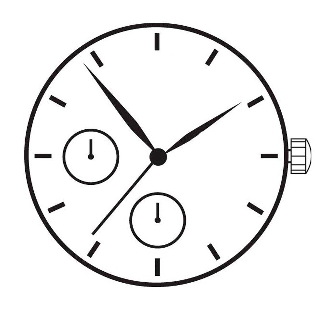 Hattori Epson VX7RE quartz watch movement, precision Japan-made mechanism for accurate timekeeping.