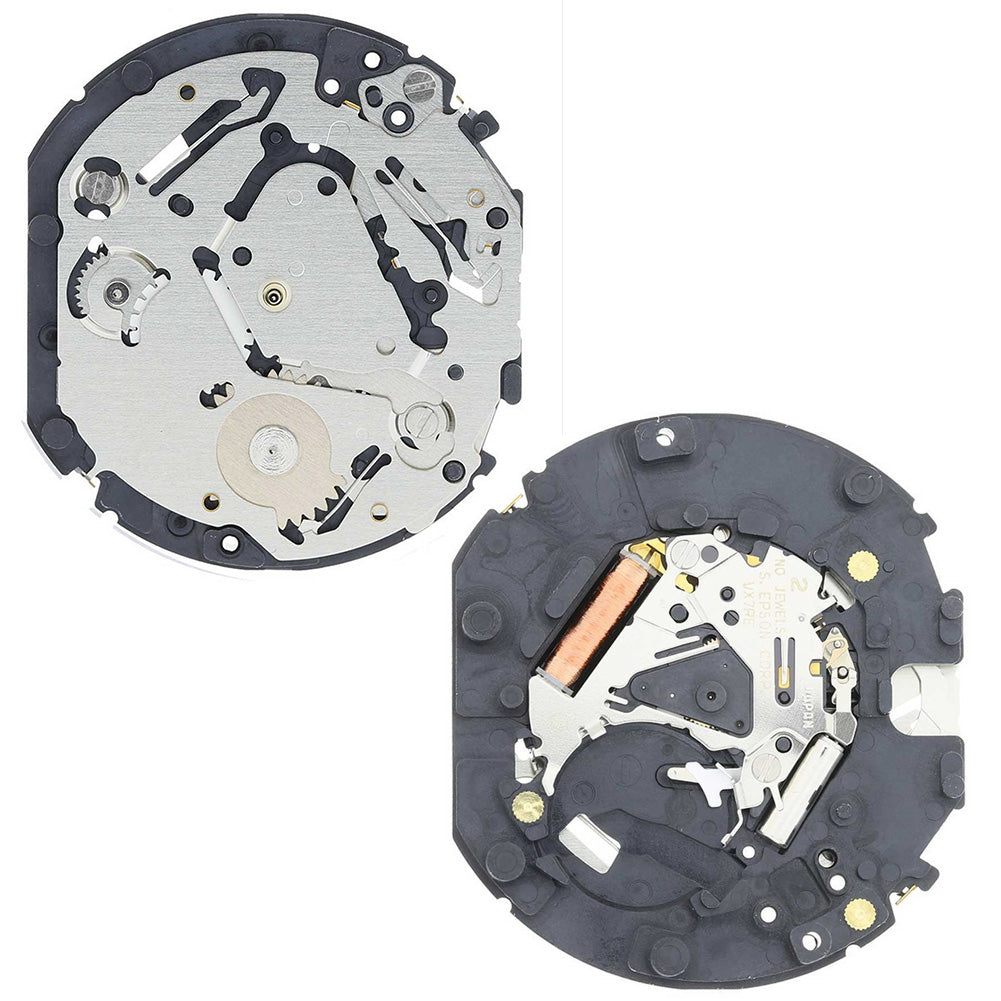 Hattori Epson VX7RE quartz watch movement, precision Japan-made mechanism for accurate timekeeping.