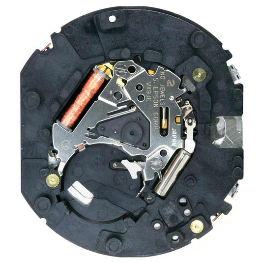 Hattori Epson VX9J quartz watch movement, precision Japanese craftsmanship for watch accessories.