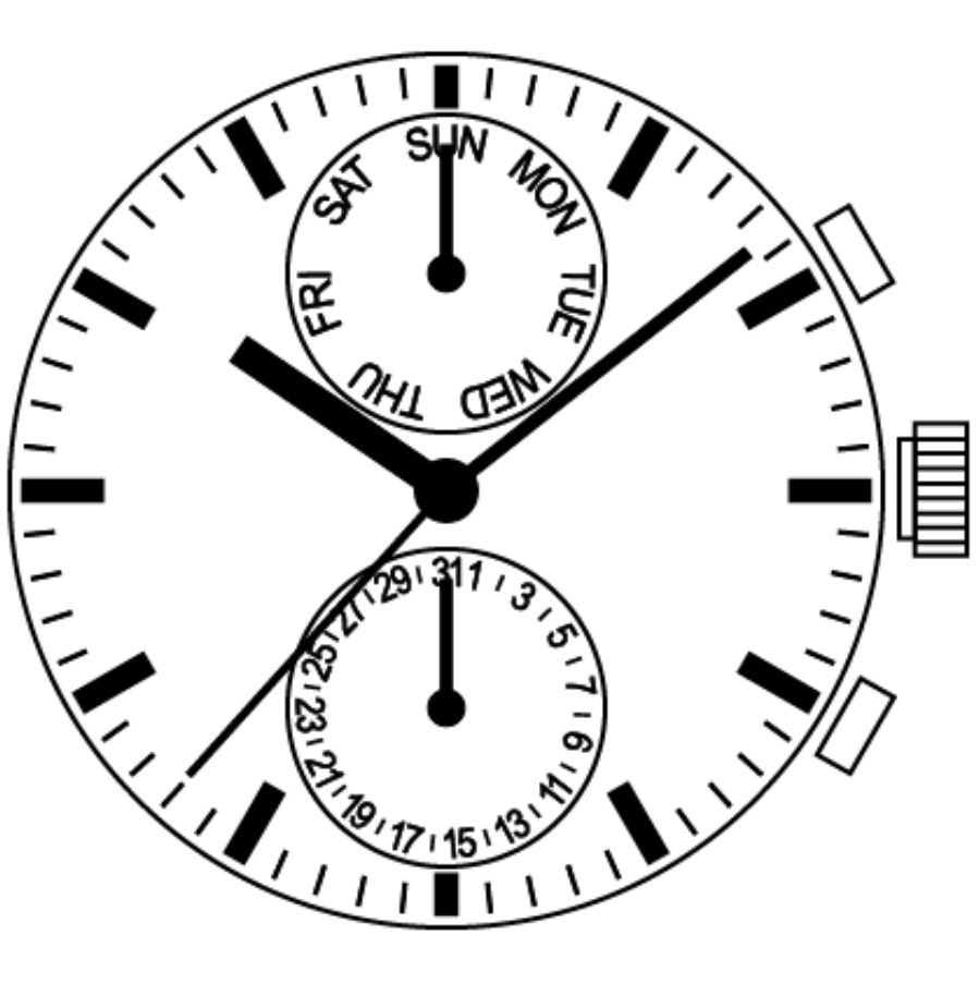 Hattori Epson VX9P quartz watch movement, Japan-made precision part for accurate timekeeping in watch repairs