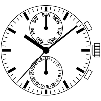 Hattori Epson VX9P quartz watch movement, Japan-made precision part for accurate timekeeping in watch repairs