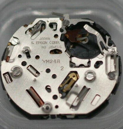 Hattori Epson TMI YM24A quartz watch movement, Japan-made precision mechanism for repair and accessories
