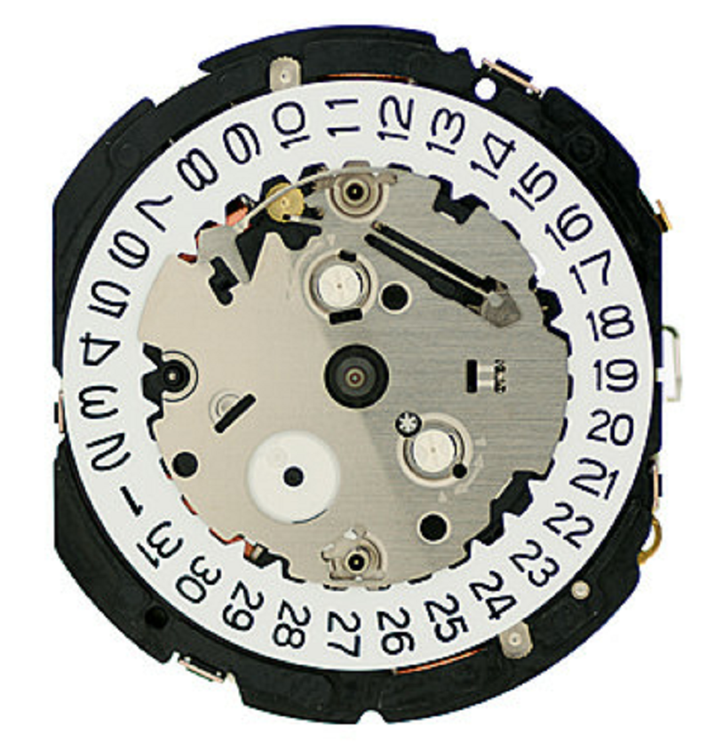 Hattori Epson TMI YM26A quartz watch movement, Japan-made precision for reliable timekeeping.