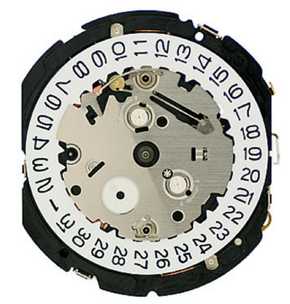 Hattori Epson TMI YM26A quartz watch movement, Japan-made precision for reliable timekeeping.