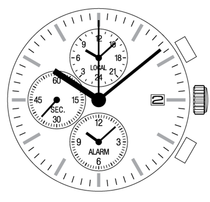 Hattori Epson TMI YM26A quartz watch movement, Japan-made precision for durable and accurate watch performance.