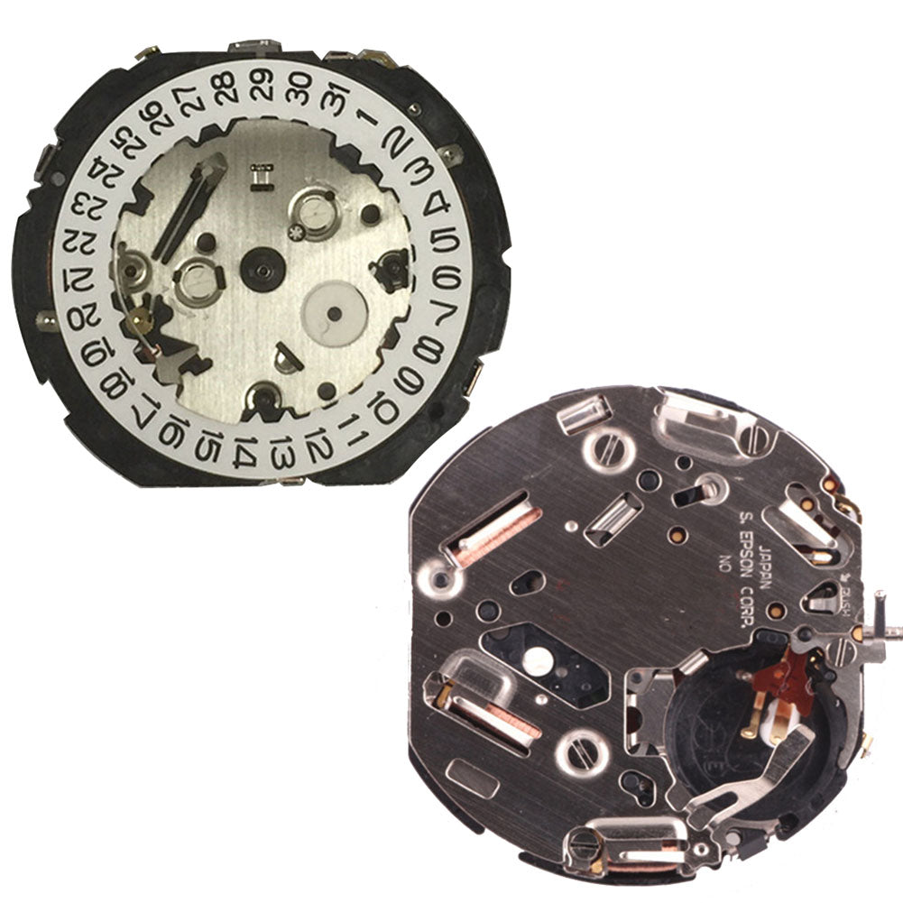 Hattori Epson TMI YM82A quartz watch movement, Japan-made for precise watch repair and maintenance.