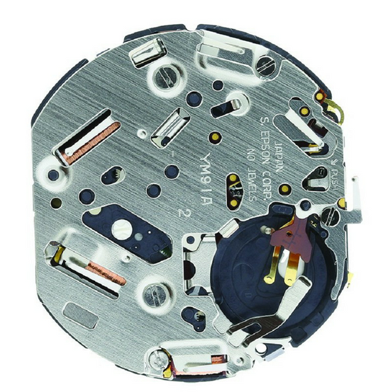 Hattori Epson TMI YM91 Quartz watch movement, Japan-made for precise timekeeping in watch accessories.