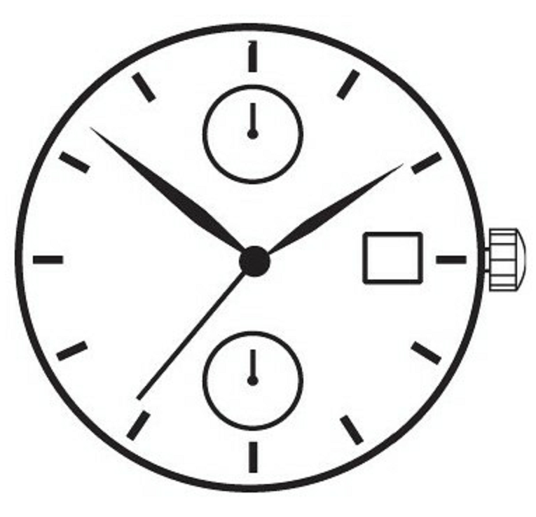 Hattori Epson TMI YM91 quartz watch movement, Japan-made, ensuring precise timekeeping in watch accessories.